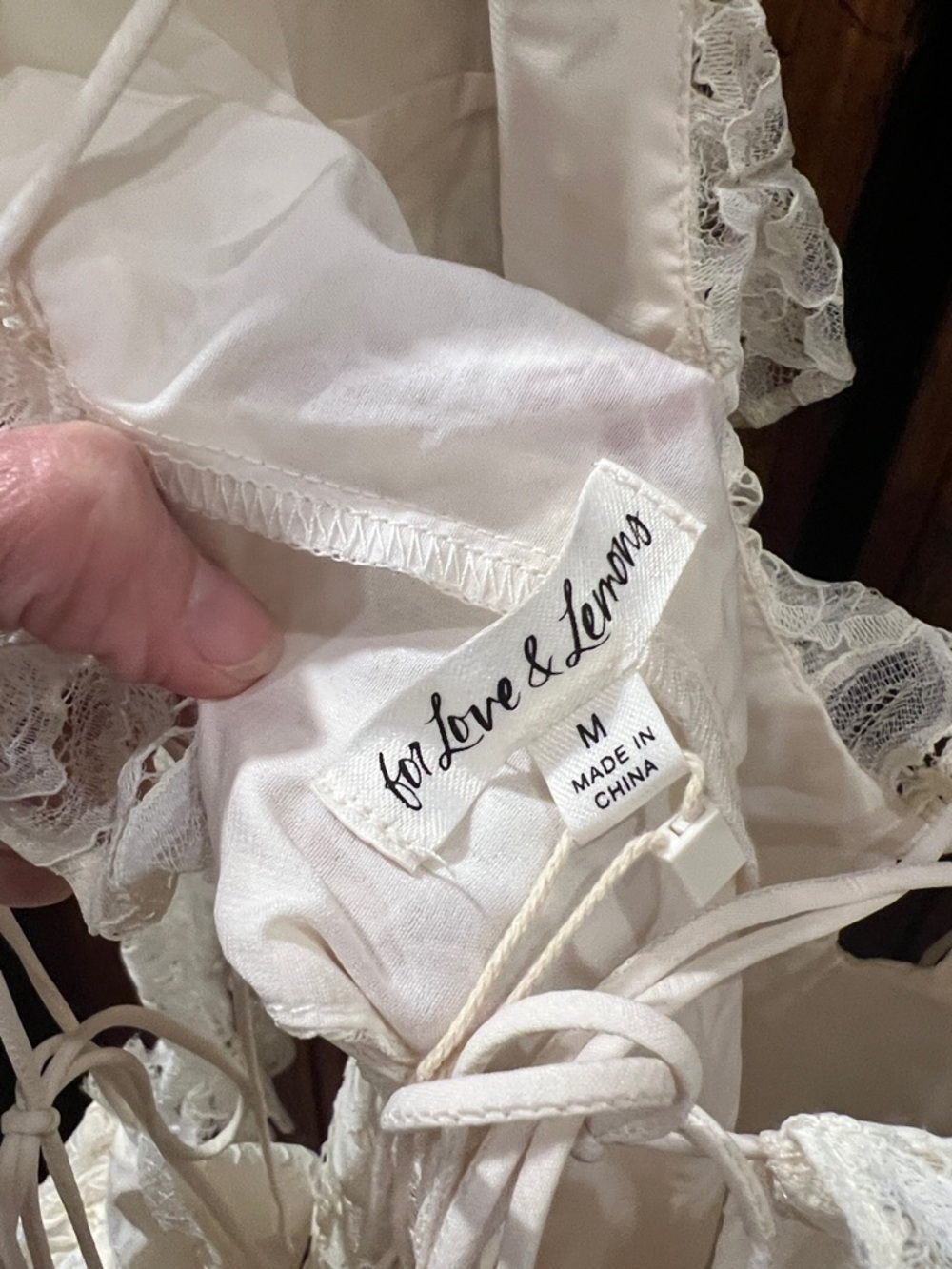 For Love & Lemons Romantic Cream Lace Mini Dress NEW - Picture 8 of 13